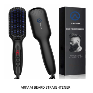 arkam beard straightener brush