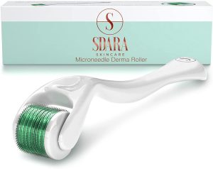 Sdara Skincare Derma Roller – 0.25mm Titanium Facial Micro Needles - Face Microneedling Rollers